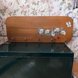 Hand-Painted Wooden Wall Key Rack